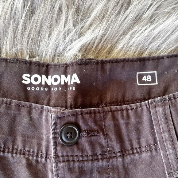 Sonoma Life + Style Mens Khaki Cargo Shorts Size 48 Big & Tall Dark Grey Summer - Picture 4 of 11
